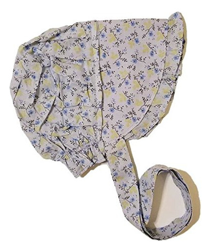 Adulto Large Pradera Sun Bonnet, Azul Y Amarillo