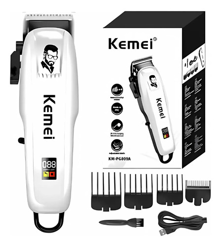 Maquina De Cortar Cabelo Km-pg809a Sem Fio Recarregavel