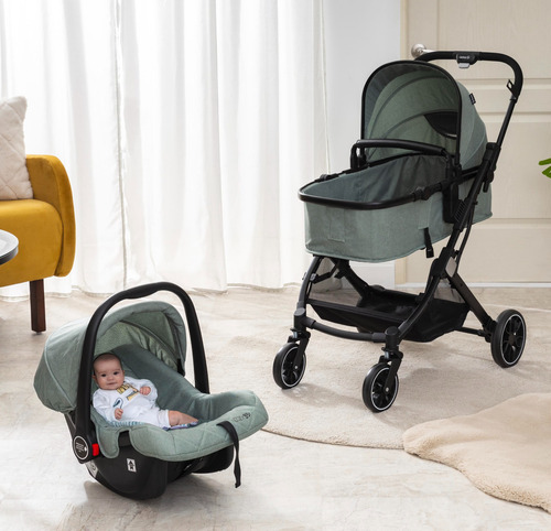 Carriola Sistema De Viaje Cozy Go Safety 1st Verde En Caja Verde Pistache Negro
