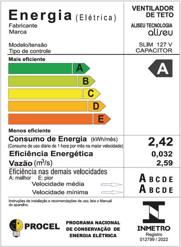 Ventilador De Teto Aliseu Slim Branco Com Controle Remoto