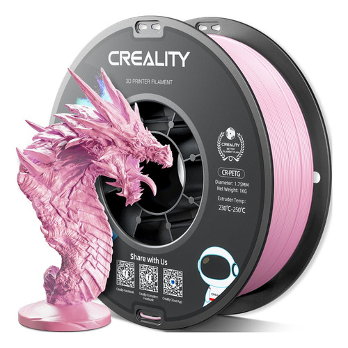 Filamento Petg Creality 1.75mm 1kg - Impressora 3d Rosa