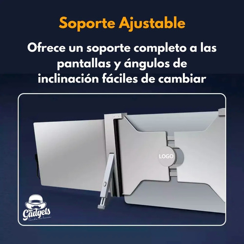2 Pantallas Para Laptop Portátil Doble Monitor 15'' 1080p Hd