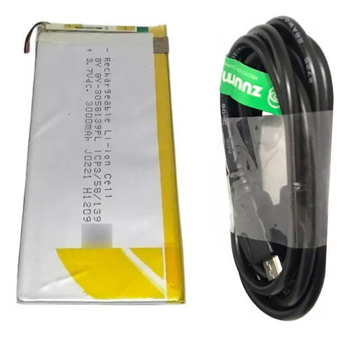 Combo Cable Micro Usb + Bateria 3000mah Para Zuum Magnux