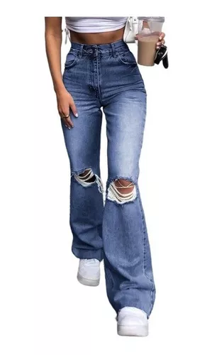 Jeans Rotos Anchos Mujer | MercadoLibre