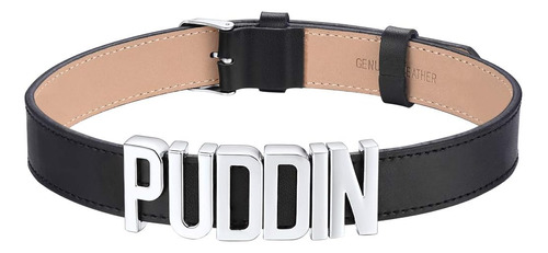 U7 Puddin Gargantilla Collar De Cuero Pu Personalizado Grues