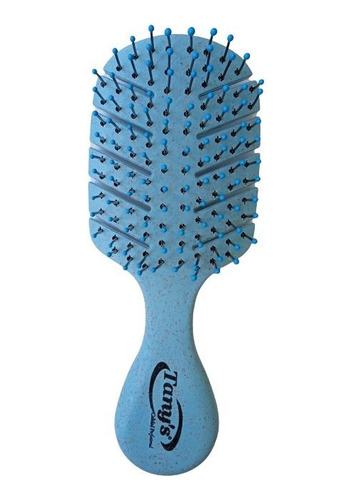 Cepillo Ventilado Mini Para Cabello Para Viaje Bolsillo Color Azul