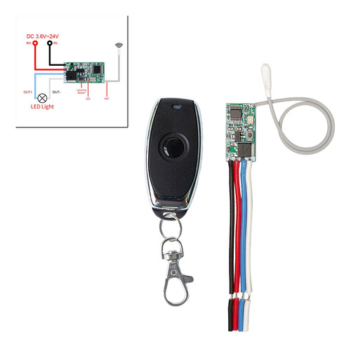 Mini Interruptor De Control Remoto Inalámbrico Rf 433mhz 12v