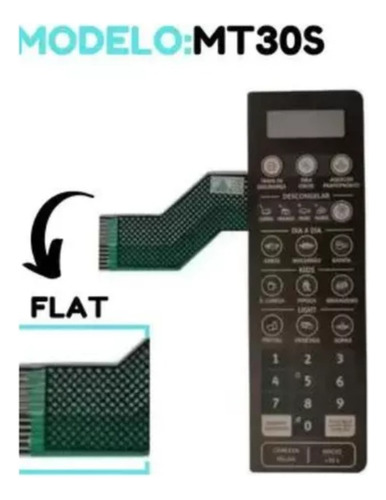 Membrana Teclado Microondas P/ Mt30s