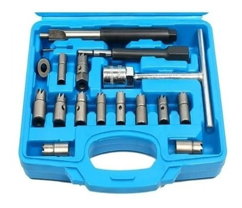 Imagen 3 de 5 de Set Escariador Asientos De Inyectores Diesel Universal 16pc
