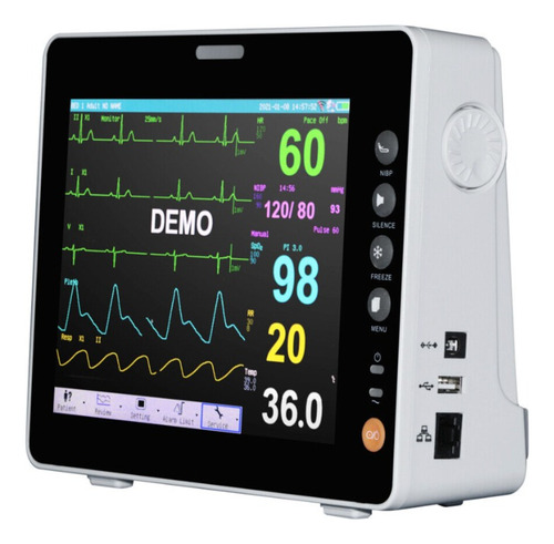 Monitor De Signos Vitales 8 Pulgadas 6 Parámetros