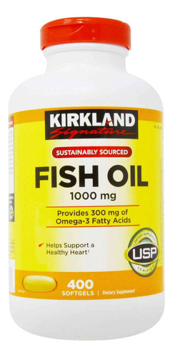 Omega 3 Aceite Pescado 1000 Mg 400 Capsulas Kirkland