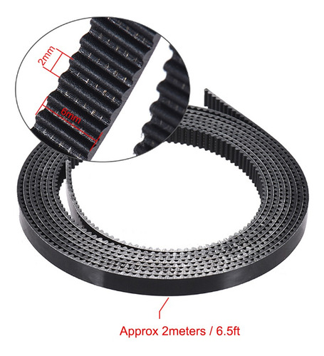 Imagen 5 de 7 de Anet 2gt Ancho Abierto Correa Dentada Material De Nylon 6mm