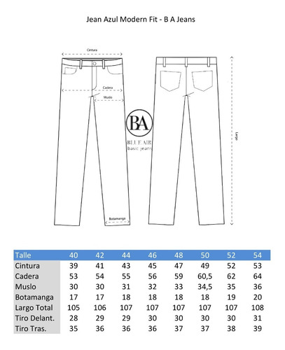 Jean - Azul O Negro - B A Jeans