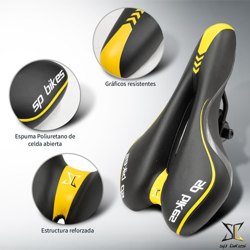 Imagen 5 de 8 de Asiento Para Bicicleta Mtb Prostatico Gel Visible Vzr
