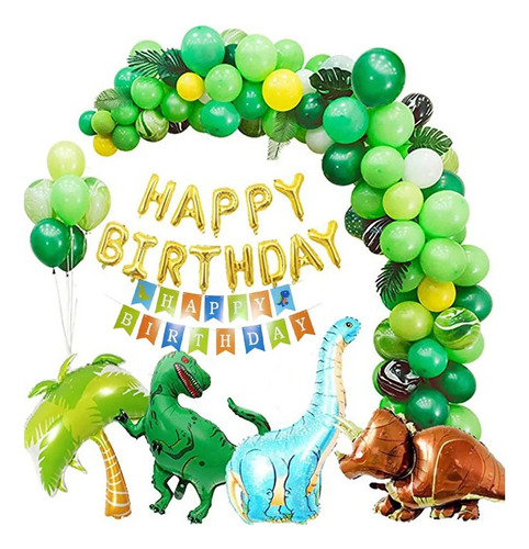 Globos De Cumpleaños Para Decoración De Fiesta De Dinosaurio