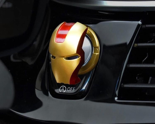 Cobertor Iron Man Boton Auto Adhesivo Decorativo Seguridad