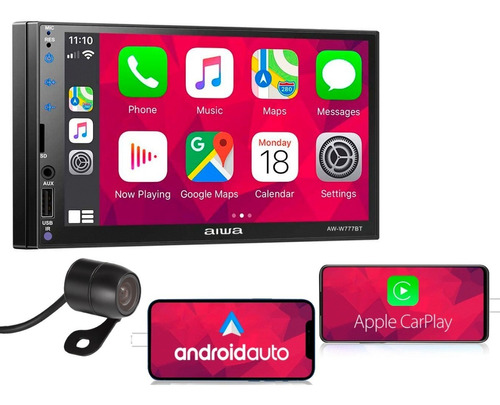 Radio Carro Aiwa Pantalla Carplay Android Auto Mirrorlink Bt