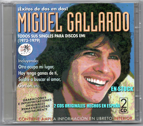 2 Cds * Miguel Gallardo * Todos Sus Singles P/ Emi * Español