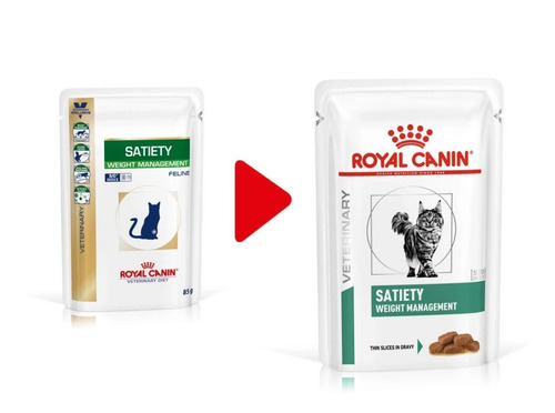 Imagem 2 de 5 de Alimento Úmido Royal Canin Gato Veterinary Satiety Sachê 85g