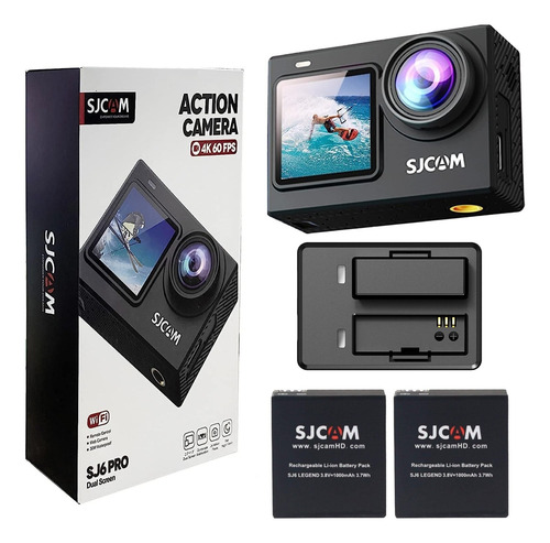 Cámara Sumergible Sjcam Sj6 Pro 24mp 4k 2 Baterías Cargador