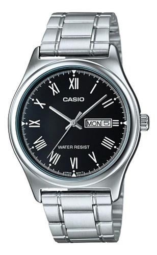 Reloj Casio Mtpv006 Acero Inoxidable Doble Fechador Cristal