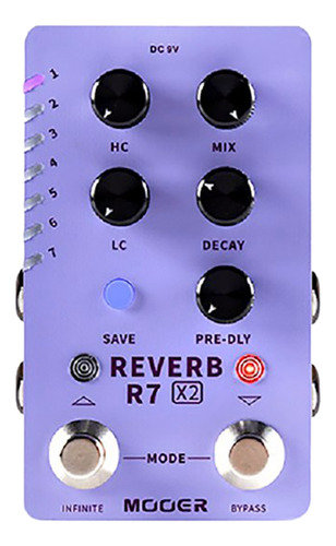 El Procesador De Efectos De Reverberación Mooer R7 Reverb X2