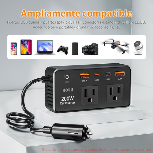 Inversor De Corriente Para Auto 400w Convertidor 12v 110v
