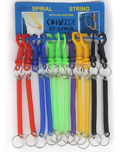 Juego De 12 Llaves De Cordón Con Cable En Espiral Flexible