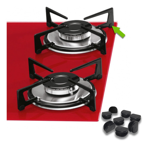 8 Borrachas De Apoio Da Grelha Trempe Fogão Cooktop Fischer