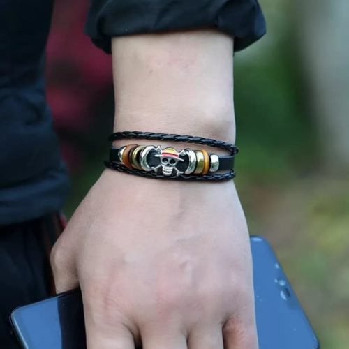 Pulsera Brazalete Anime One Piece Calavera Luffy Diámetro 20 Cm