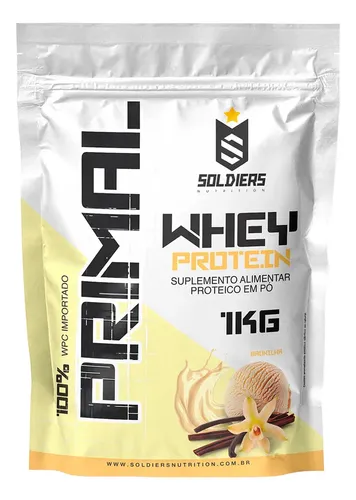 Whey Protein Primal Soldiers Nutrition 1kg Baunilha