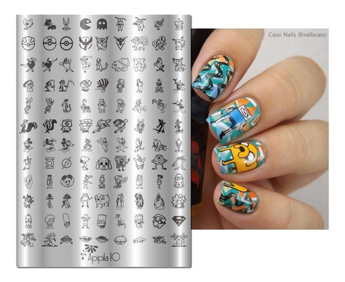 Placas Carimbos De Unhas Apipila 10