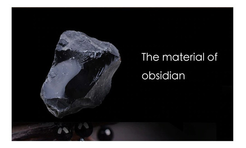 Imagen 10 de 10 de Collar De Obsidiana Cabeza De Buda