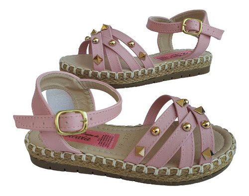 Sandalia Niña Moda Alpargatas Ajuste Hebilla Casual Huarache