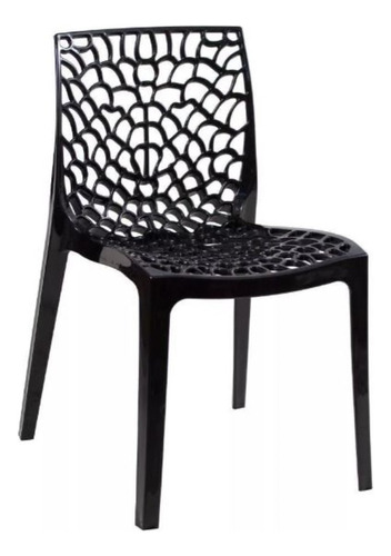 Cadeira Piscina Área Externa Gourmet Luxo Cor Preto Preto