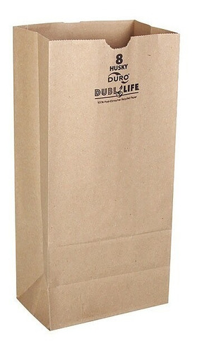 Bolsa De Papel Kraft Duro 8lb Importadas Heavy Duty 15x31 Cm