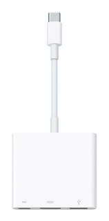 Cable usb tipo c Apple MUF82AM/A blanco con entrada USB Tipo C salida USB Tipo C, HDMI, USB