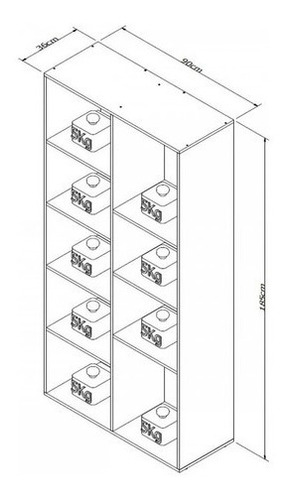 Imagen 4 de 6 de Estantería Biblioteca Cubos Nórdica LG
