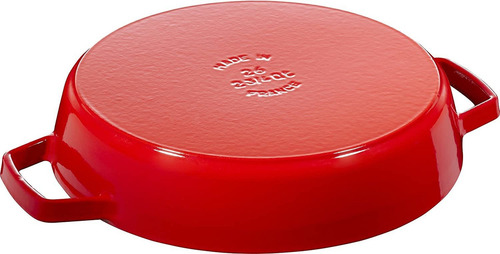 Staub® Sartén Doble Asa Hierro 34 Cm Cereza Hierro Fundido Color Rojo