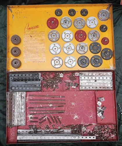 Juguete Antiguo Tipo Mecano Construc to Hecho En M xico 50s