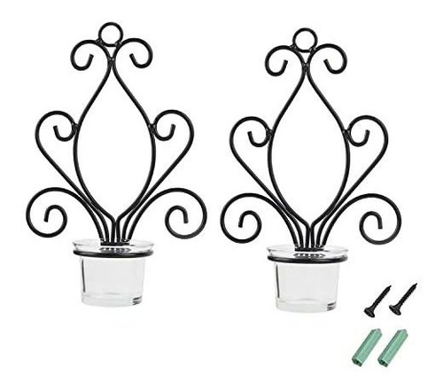 Candelabros Para Colgar En La Pared Juego De 2 Pergamin...