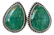 Comprar Aros Enjoyas Jewels Gota Plata 925 Esmeralda