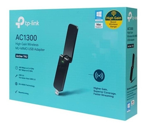 Adaptador Red Wifi Usb Tp-link Archer T4u Banda Dual 2.4 Y 5