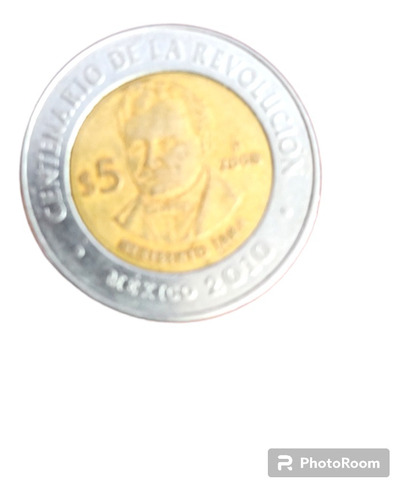 Moneda Conmemorativa $5 Centenario De La Revolución 
