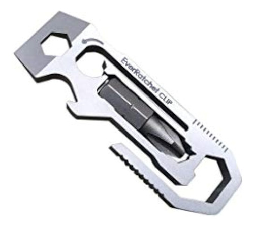 Everratchet Clip Ratcheting Keychain Multitool (titanio - Or