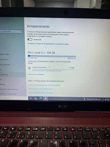 Notebook Acer Aspire A315-53, Intel Core I3, 1tb Hd, 8gb Ram Vermelho (Usado)