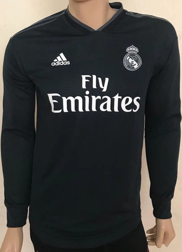 Jersey Manga Larga Real Madrid Clima Chill Visita 2018 2019 | Meses sin  intereses
