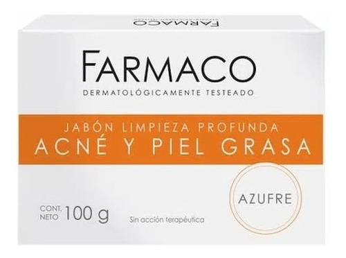 Farmaco Jabon En Barra Acne Y Piel Grasa 100 Gr Azufre
