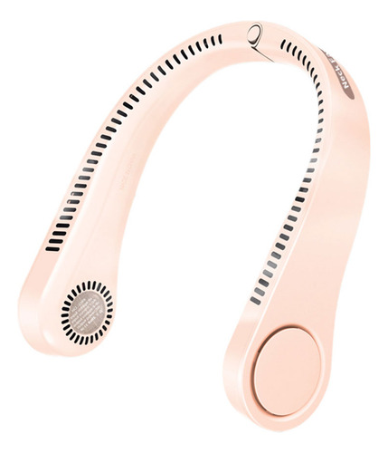 Ventilador De Cuello Portátil Recargable Con 3 Velocidades Color Rosa