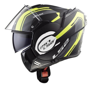 LS2/ Casco de Moto Valiant Line Mat Hi VI Negro//Amarillo Tama/ño L